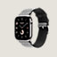 Vue: vue de côté, Boîtier Series 10 & Bracelet Apple Watch Hermès Simple Tour 46 mm Toile H