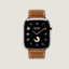 Vista: vista frontale, Cassa Series 10 & Cinturino Apple Watch Hermès Simple Tour 46 mm Boucle Déployante
