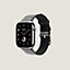 Vista: vista frontale, Cinturino Apple Watch Hermès Simple Tour 42 mm Toile H