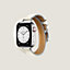 Vista: vista de frente, Correa Apple Watch Hermès Double Tour 41 mm Attelage