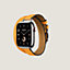 Vista: vista de frente, Correa Apple Watch Hermès Double Tour 41 mm Attelage
