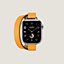 Vista: vista de frente, Correa Apple Watch Hermès Double Tour 41 mm Attelage