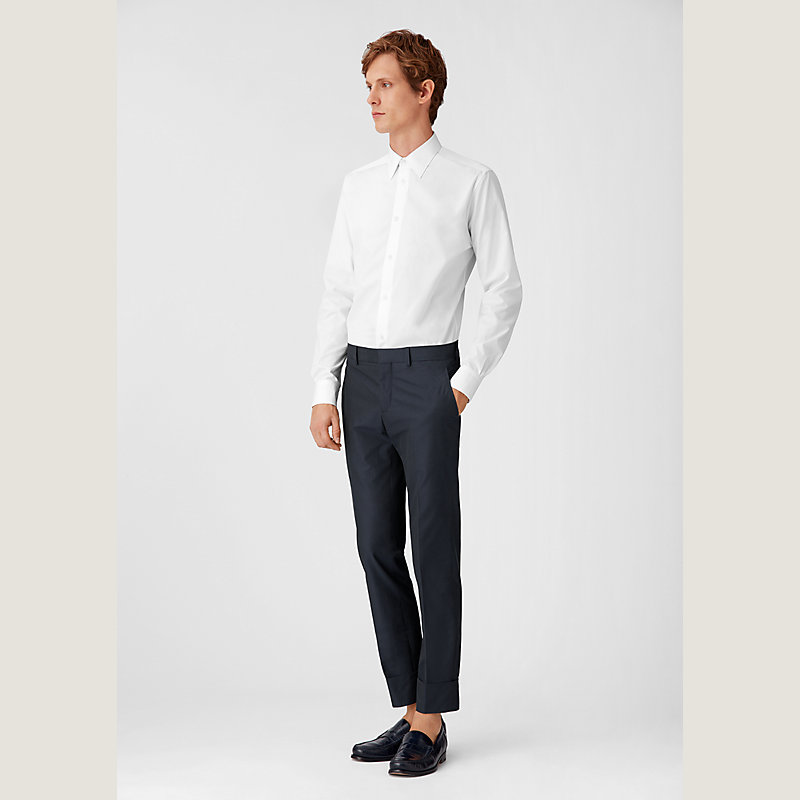 Plain cotton poplin shirt