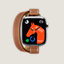View: front, Series 10 case & Band Apple Watch Hermès Double Tour 42 mm Attelage