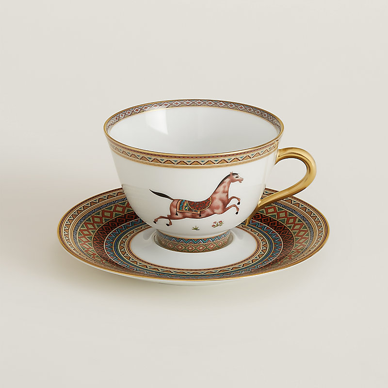 Teetasse und Untertasse Cheval d'Orient...