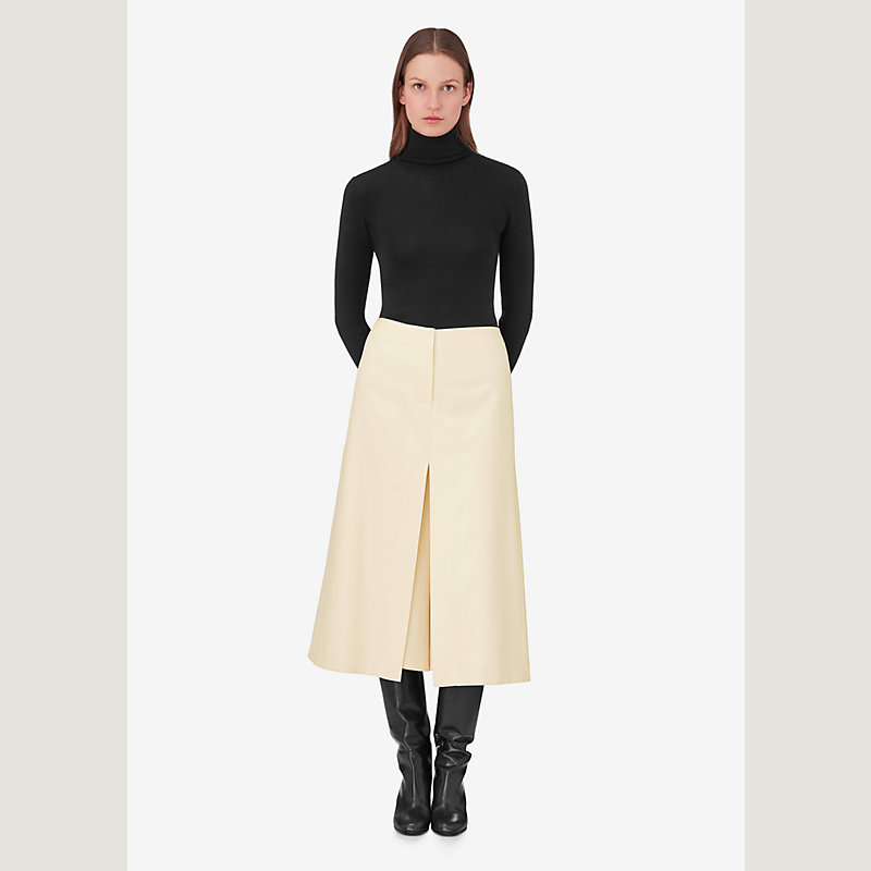 Wool gabardine culottes