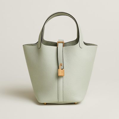 Hermes Picotin 18 Gris Neve Gold Hardware - Luxury Shopping