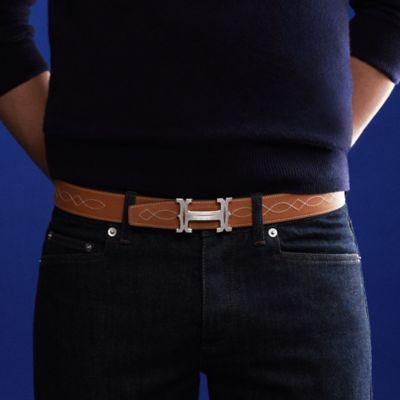 Farwest belt buckle & Leather strap 32 mm | Hermès USA