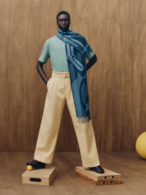 イエロー - メンズ シルクマフラー＆カシミヤストール | Hermès