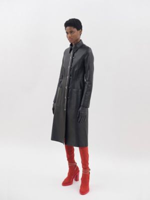 hermes leather coat