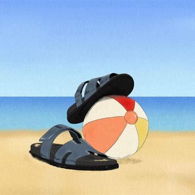 【この夏オシャレに大活躍★】HERMES サマーゼスト ビーチマット この夏オシャレに大活躍☆】HERMES サマーゼスト ビーチマット
