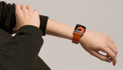 orange hermes apple watch band