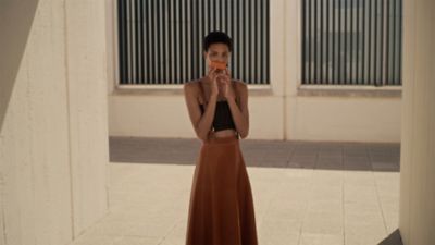 hermes orange dress