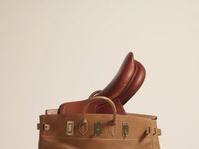Haut à courroies leather 48h bag Hermès Camel in Leather - 33730785