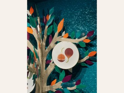 エルメス  神話とメタモルフォーズ HERMES◇神話とメタモルフォーセ/シルク/BLU/総柄/レディース