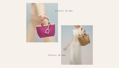 Ad.  #HermesUnboxing a touch of joy, the Sac Steeple 25 Tote Bag