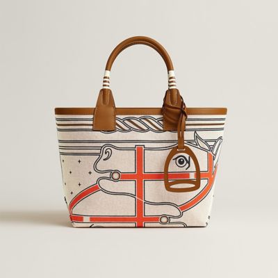 Steeple tote cloth handbag Hermès Multicolour in Cloth - 34283485