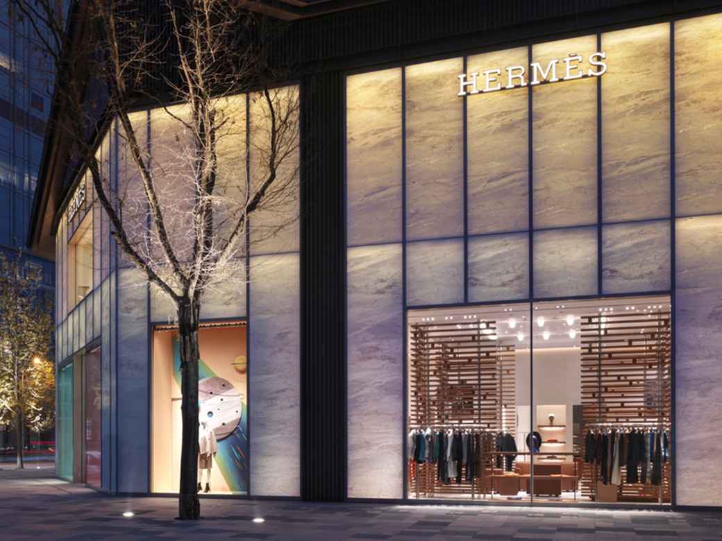 Night View Of A Hermes Store In In Sinoocean Taikoo Li In Chengdu Downtown  China Stock Photo - Download Image Now - iStock