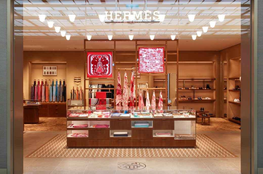 Hermes Shop at Duty Free Cosmetics Boutiques at the International