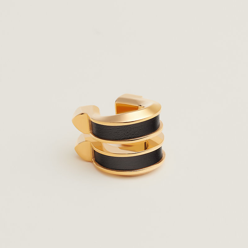 イヤーカフ 《ジョケット》 - ブラック | Hermès - エルメス-公式サイト
