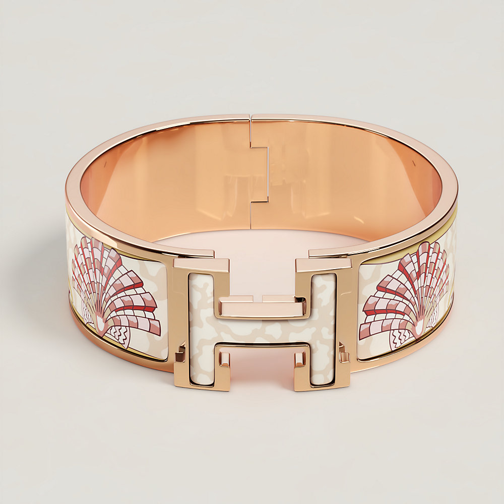 エルメス Hermes エナメルブレスレット エクストララージ 円く XL