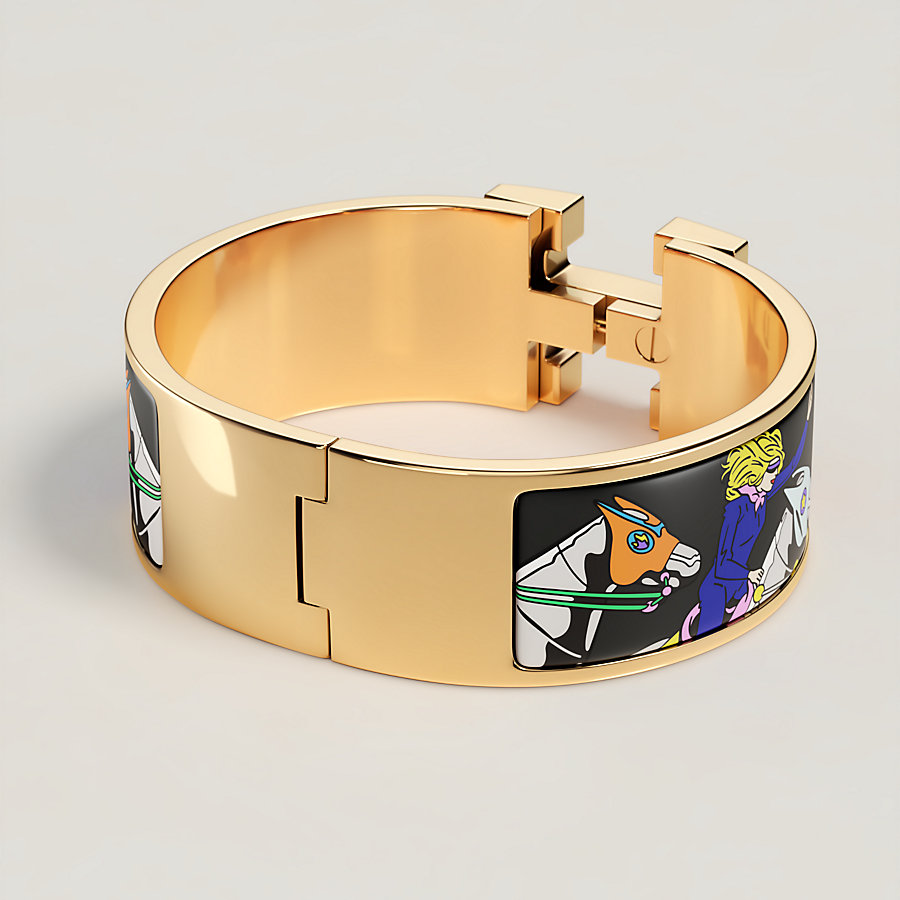 エルメス HERMES バングル クリッククラック 金属素材 ゴールド 