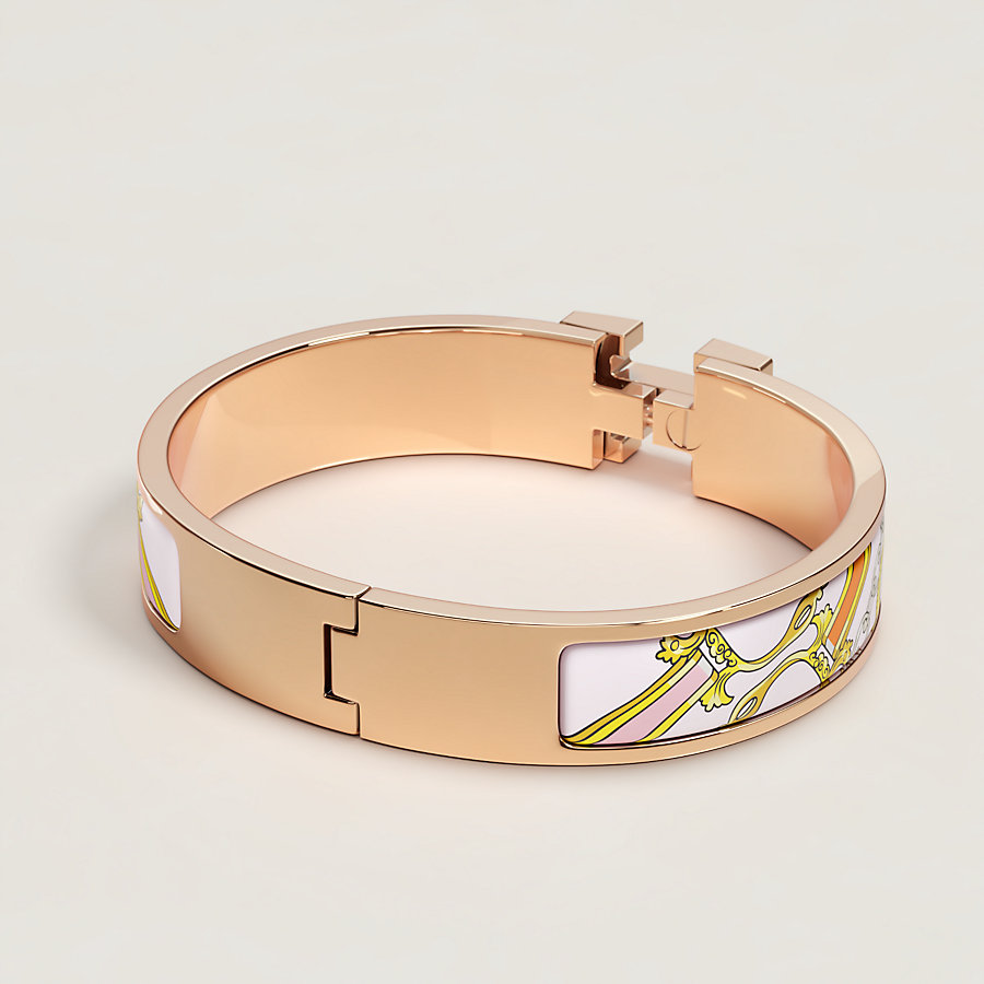 美品】エルメス【HERMES】クリックH エナメルブレスレット 24番地の 