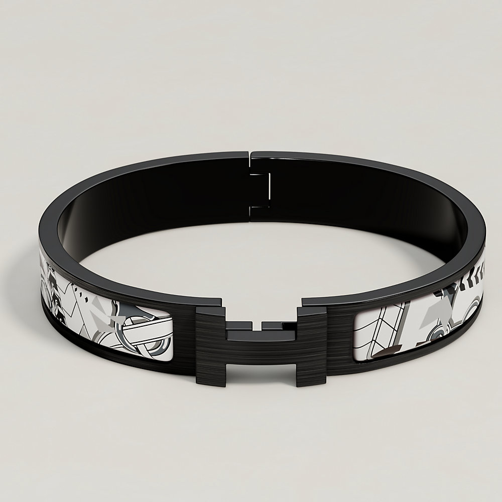 美品 HERMES もとめる エナメルブレスレット《クリックHH》