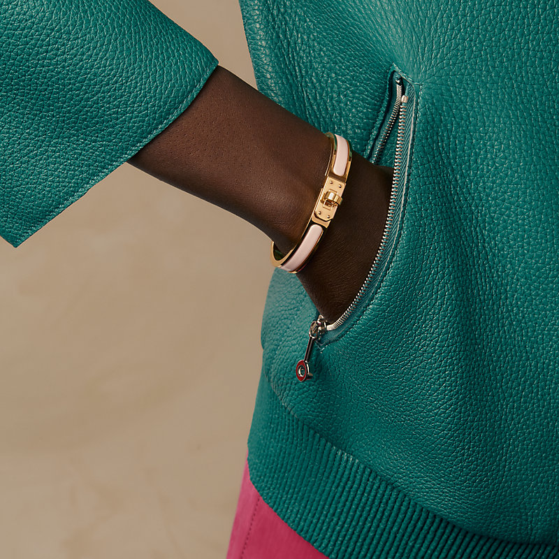 美品】HERMES ミニクリックケリー エナメルブレスレットブルー・ポレール