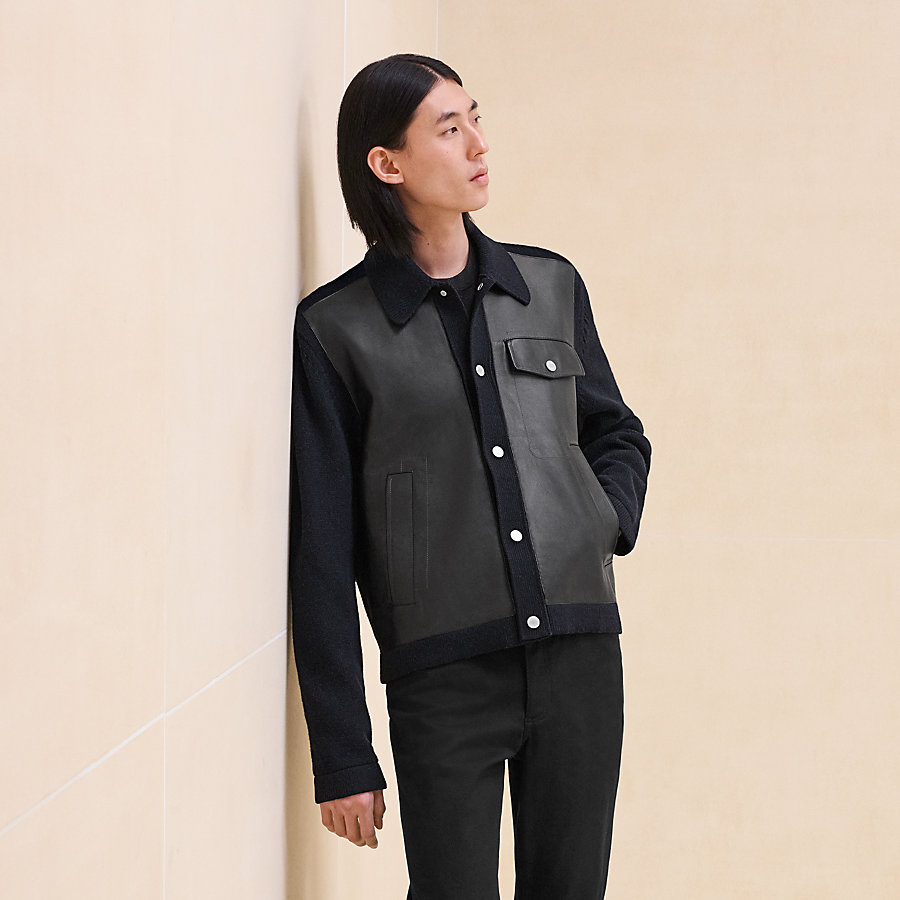 オーバーシャツ フロントレザー | Hermès - エルメス-公式サイト 