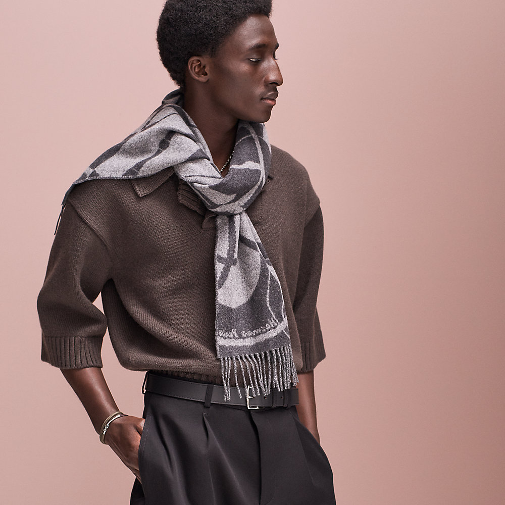 HERMES エルメス《クリック・クラック》カシミアマフラー - マフラー