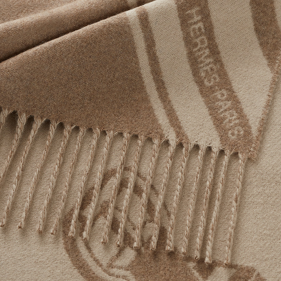 カシミヤマフラー 25×170 cm 《ジグザグのサングル》 | Hermès  