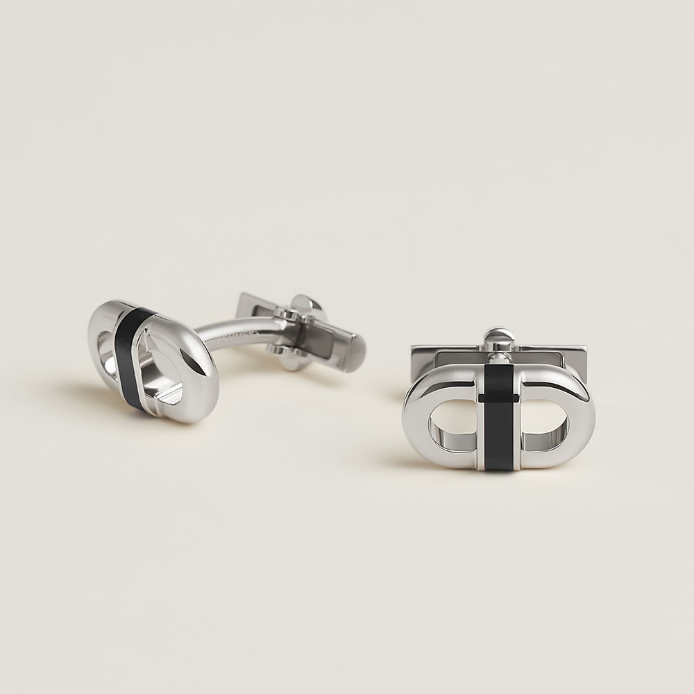 カフリンクス 《マイヨン》 - ブラック | Hermès - エルメス-公式サイト