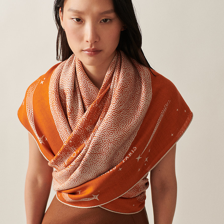 エルメス ストール カレ140 カレジェアン クレール・ドゥ・リュンヌ  