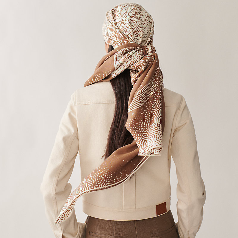 エルメス ストール カレ140 カレジェアン クレール・ドゥ・リュンヌ  