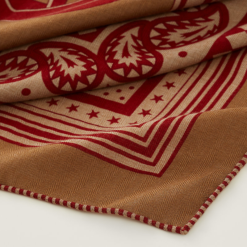 カレジェアン 《四輪馬車の車輪・バンダナ》 - マロン | Hermès  