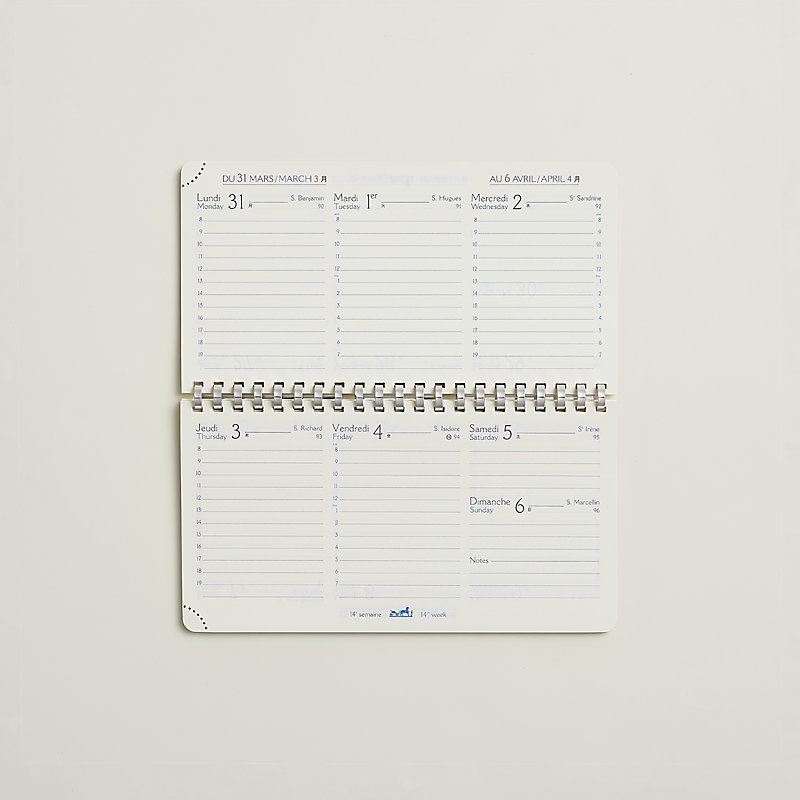 カレンダーレフィル 《ヴィジョン》 1年表示 日本語版 2025 | Hermès  