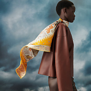 HERMES◇カレ90/ダブルフェイスオルタネーター/スカーフ/シルク/P23SS  