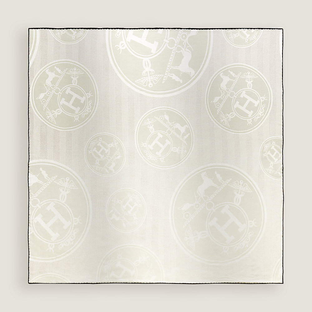 カレ 110 カシミアシルク 《ニュー・リブリス》 - ホワイト | Hermès  