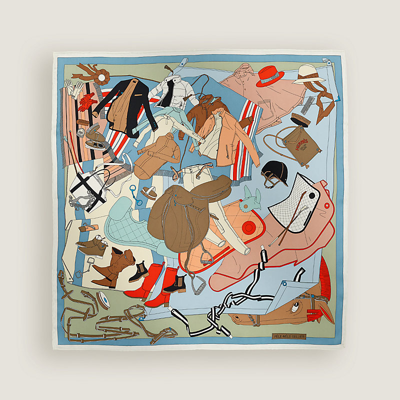 カレ 70 《ペル・メル・セリエ》 - ブルー | Hermès - エルメス-公式サイト 