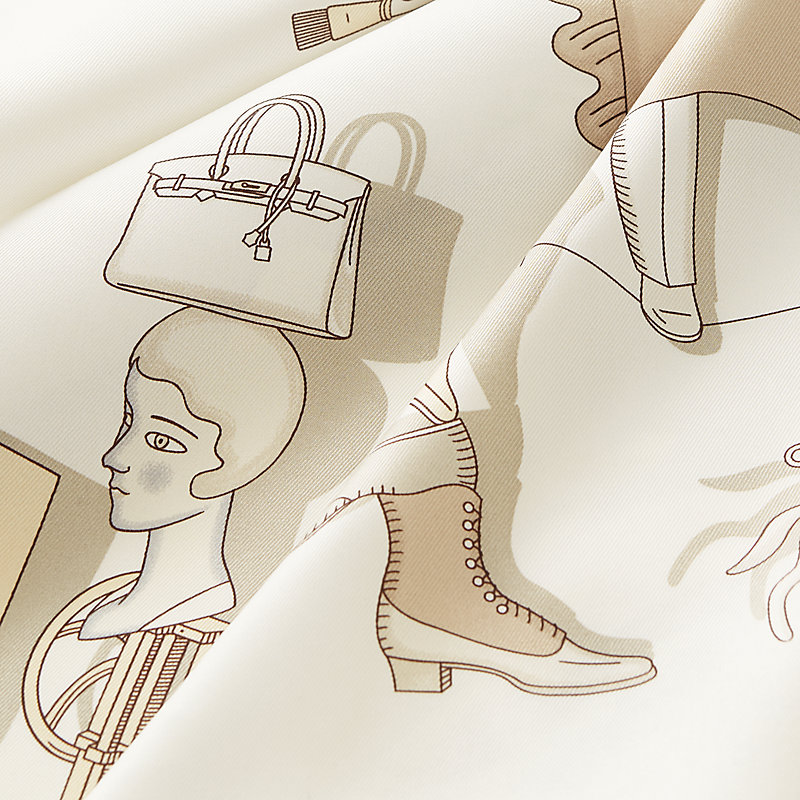 カレ 70 《華麗なるイリュージョン》 - ホワイト | Hermès - エルメス 