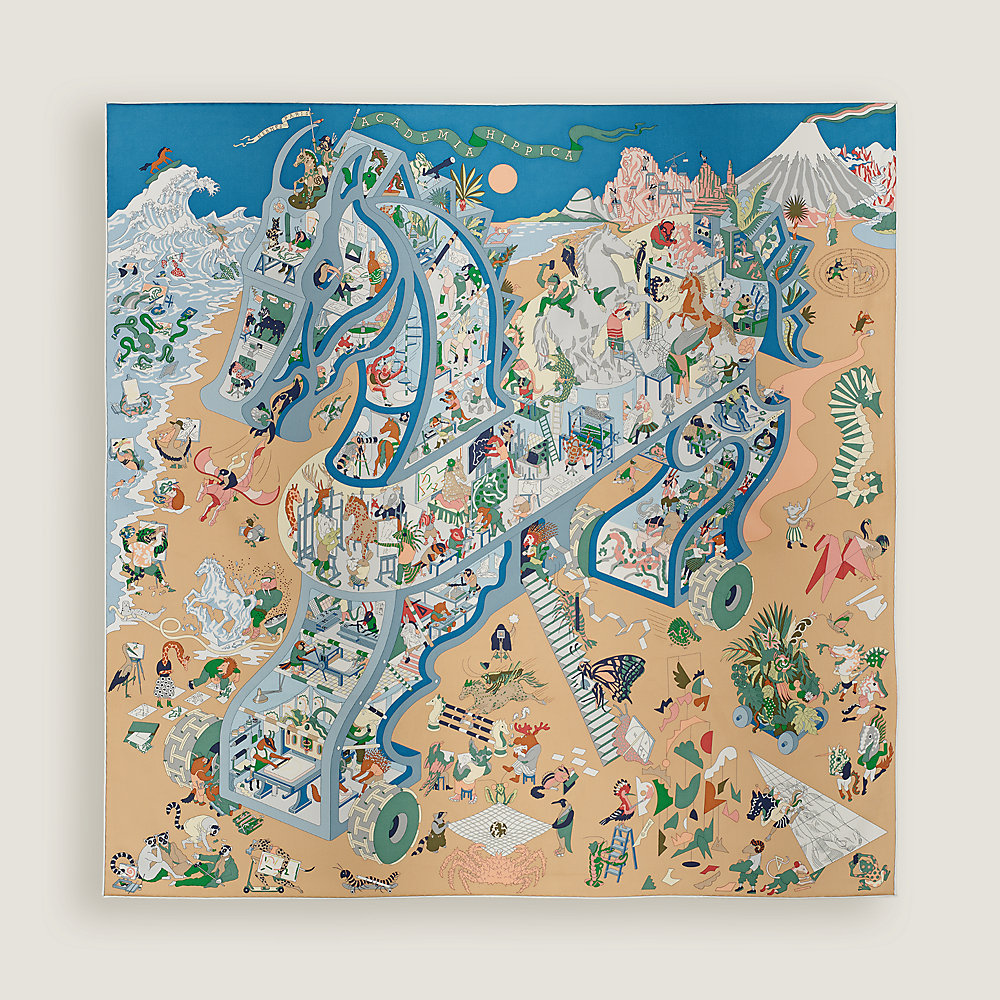 カレ 90 《アカデミア・イピカ》 - マロン | Hermès - エルメス-公式サイト 