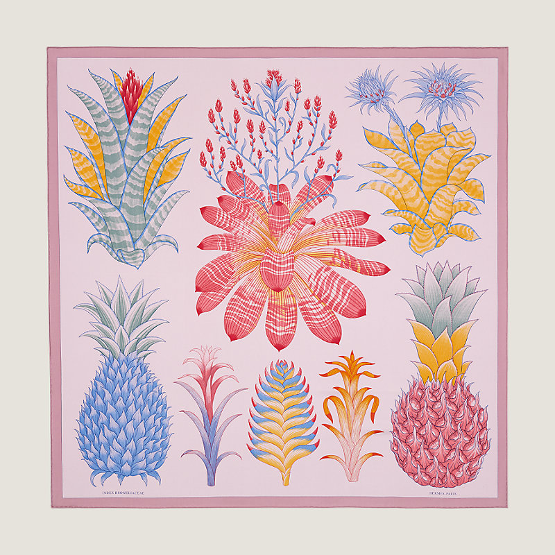 エルメス カレ 90 《ブロメリアの目録》オレンジ 