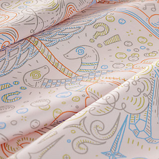 カレ 90 《プリーズ・ホールド・ザ・ライン》 - ピンク | Hermès  