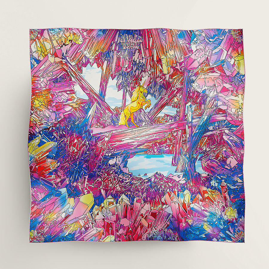 カレ 90 《ラ・ヴァレ・ドゥ・クリスタル》 | Hermès - エルメス-公式  