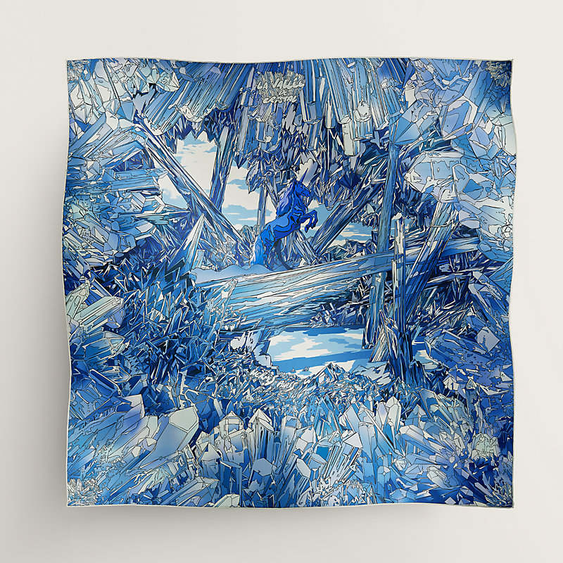 HERMES エルメス カレ90 〈ラ・ヴァレ・ドゥ・クリスタル〉 カレ 90  