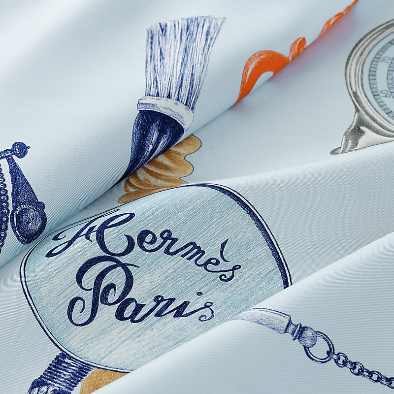 カレ 90 《切っても切れない仲間》 - ブルー | Hermès - エルメス-公式  