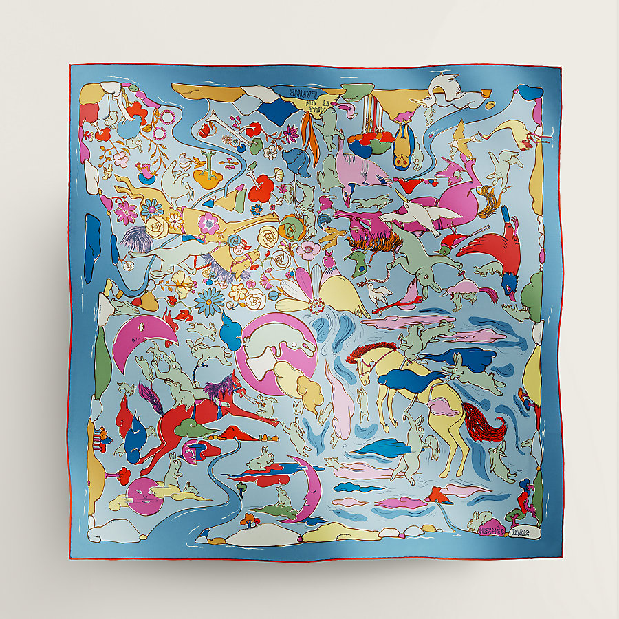 カレ 90 《千と一のウサギ》 | Hermès - エルメス-公式サイト 