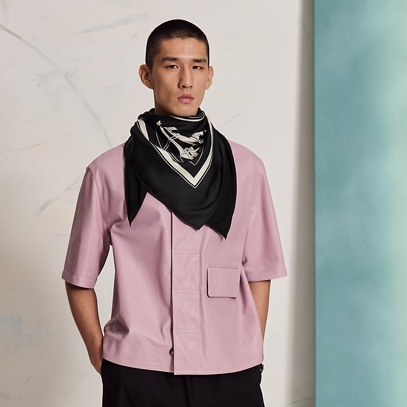 エルメス スカーフ カレH ハイブリッド 90 エクスリブリス Ex-Libris  