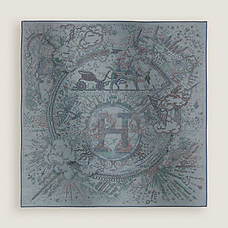 カレH 100 《プリーズ・ホールド・ザ・ライン》 - ブルー | Hermès  